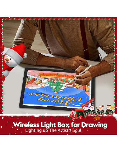 Mesa de Luz A4 Wsenlight Inalámbrica Recargable LED 6 Niveles