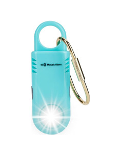 Alarma de Seguridad Personal Recargable 135dB con Luz LED Aqua