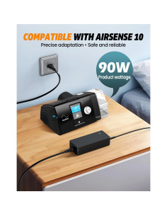 Cable de Alimentación 24V 90W NOJIMU para CPAP ResMed AirSense 10 2