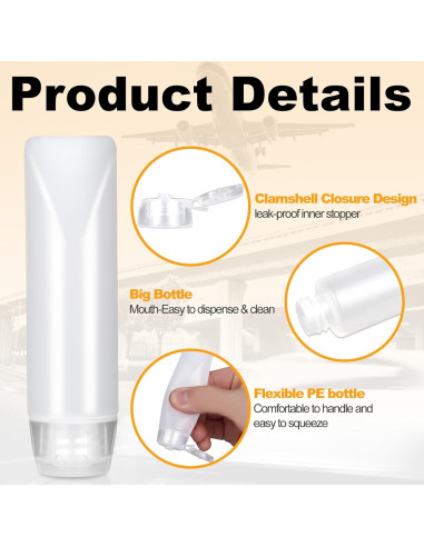 Juego de 13 Botellas de Viaje Domthent 29.57ml A Prueba de Fugas