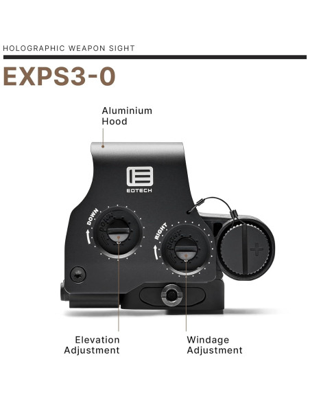 Visor Holográfico EOTECH EXPS3-0 para Caza, Negro