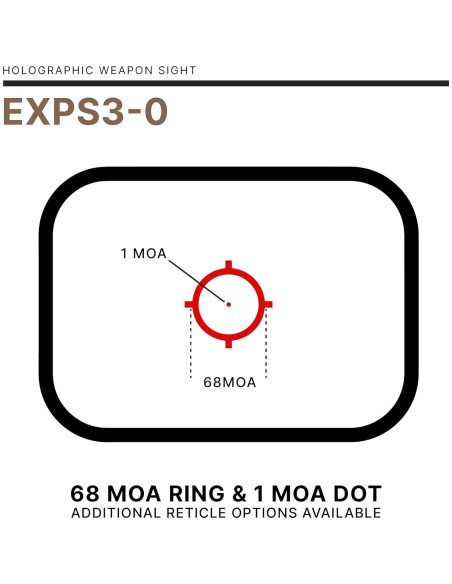 Visor Holográfico EOTECH EXPS3-0 para Caza, Negro