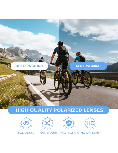 Gafas de Sol Deportivas Suoso Polarizadas UV400 para Hombres