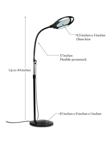 Lámpara de Pie Brightech LightView Pro con Lente Magnificante 1.75x