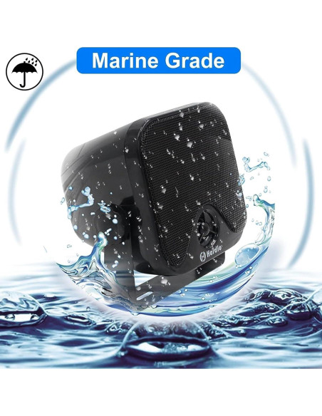 Altavoces Bluetooth Marinos Herdio HMH 616BT 10.16 cm Impermeables