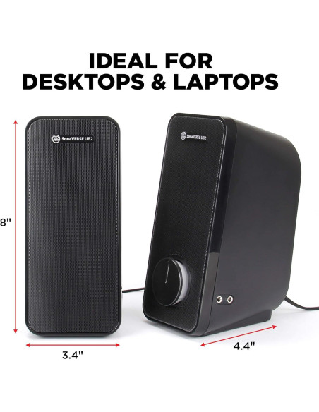 Altavoces GOgroove UB2 32W USB para PC - Audio Claro y Potente