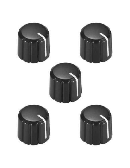 Perillas de Control de Potenciómetro uxcell 5 Pcs Tipo D 4x6mm Negras