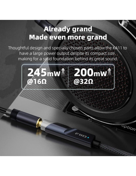 Adaptador de audio FiiO KA11 USB C a 3.5mm HiFi 32bit/384KHz