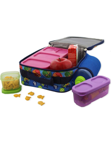 Caja de Almuerzo Suave Aislada PJ Masks - Azul Multi