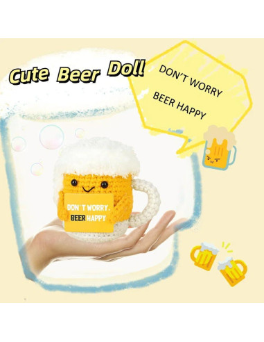 Cerveza de Crochet Hecha a Mano Cuvstvo - Regalo Inspiracional