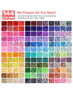 Kit de Fabricación de Pulseras Redtwo 23000 Piezas 144 Colores 2