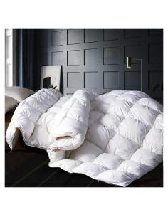 Edredón de Plumas de Ganso Alanzimo King 106x229cm Blanco