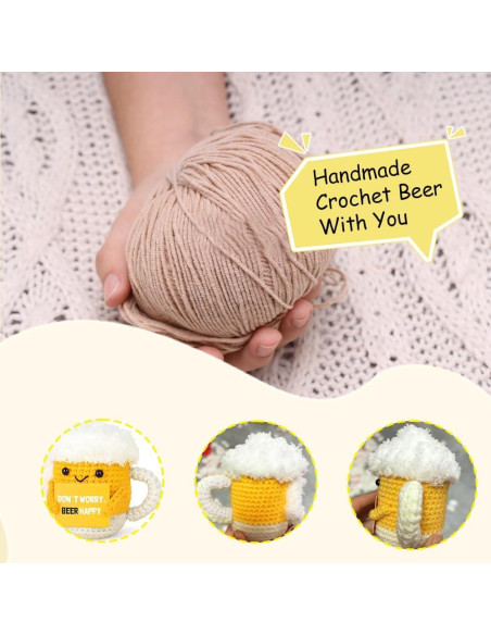 Cerveza de Crochet Hecha a Mano Cuvstvo - Regalo Inspiracional
