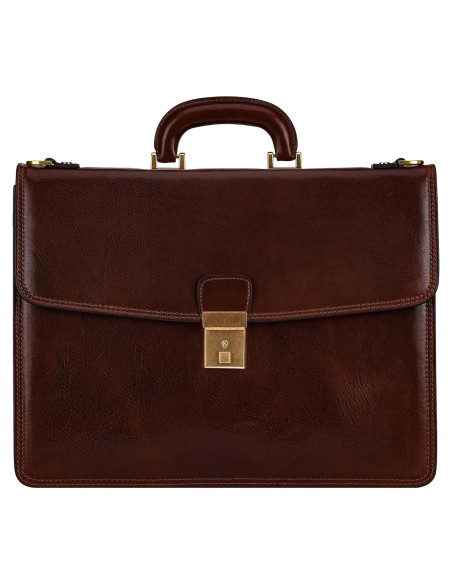 Maletín de Cuero Time Resistance - Funda para Laptop 39.5x29.5cm