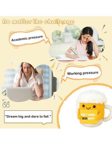 Cerveza de Crochet Hecha a Mano Cuvstvo - Regalo Inspiracional