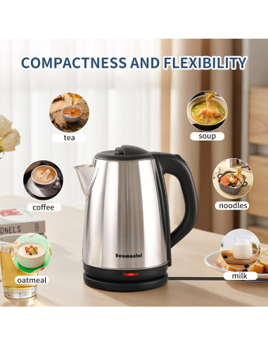 Hervidor Eléctrico HEAMANTOL 1.8L 700W Acero Inoxidable