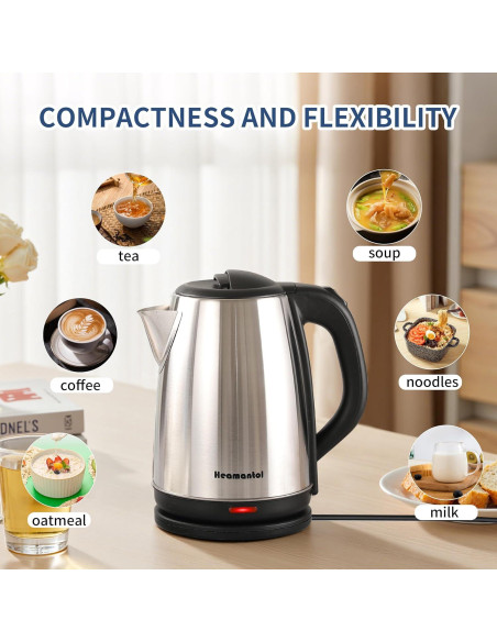 Hervidor Eléctrico HEAMANTOL 1.8L 700W Acero Inoxidable