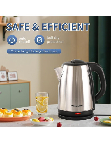 Hervidor Eléctrico HEAMANTOL 1.8L 700W Acero Inoxidable