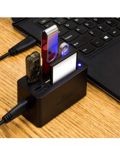 Adaptador HUB USB 3.0 Kingwin con Lector de Tarjetas 5 en 1 2