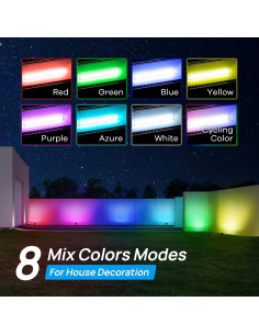 Luces Solares de Jardín Consciot, Paquete de 4, Multicolor IP65 2