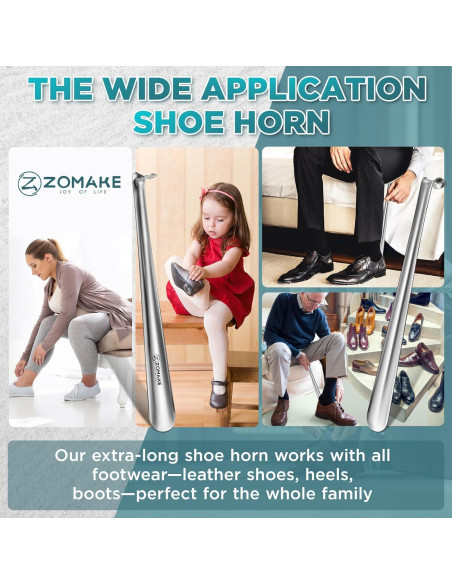 Cuchara para Calzado ZOMAKE de Mango Largo 41.91 cm Acero Inoxidable