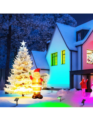 Luces Solares de Jardín Consciot, Paquete de 4, Multicolor IP65