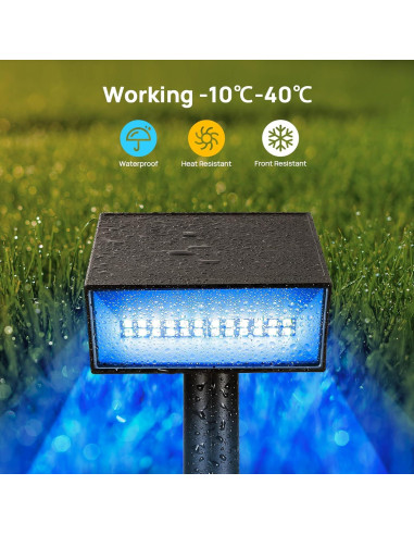 Luces Solares de Jardín Consciot, Paquete de 4, Multicolor IP65