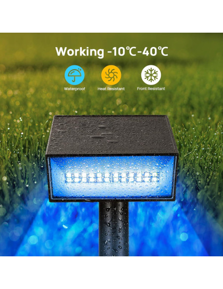 Luces Solares de Jardín Consciot, Paquete de 4, Multicolor IP65