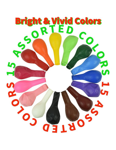 Paquete de 150 globos 12" QRabbit con bomba de mano - Colores surtidos