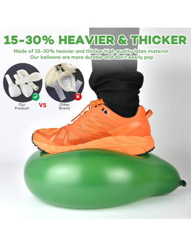 Paquete de 150 globos 12" QRabbit con bomba de mano - Colores surtidos