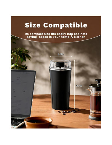 Molino de Café Eléctrico Undoria 300W - Cuchillas Inoxidable 50g