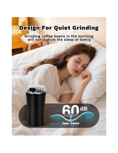 Molino de Café Eléctrico Undoria 300W - Cuchillas Inoxidable 50g