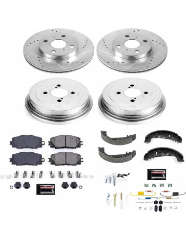 Kit de Freno Power Stop Z23 Delantero y Trasero para Toyota Yaris 2007-2014