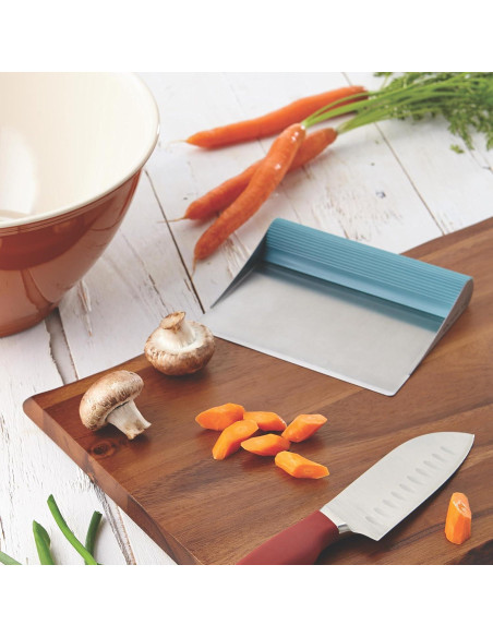 Raspador de Banco Acero Inoxidable Rachael Ray Cucina Azul Agave