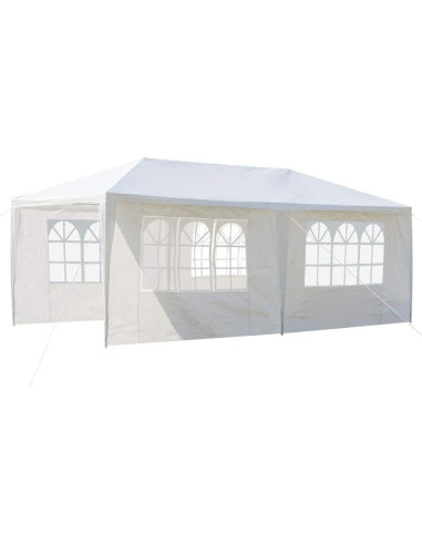 Carpa de Fiesta 10x20ft Myoihomora Blanca Impermeable con Paredes