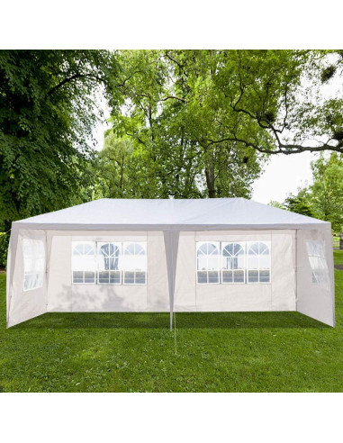 Carpa de Fiesta 10x20ft Myoihomora Blanca Impermeable con Paredes