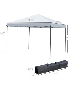 Gazebo Plegable JOINATRE 3x3m con Mosquitera y Altura Ajustable 2