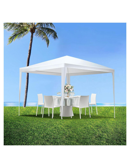 Carpa de Fiesta 3x3m ANTSKU Blanca Impermeable para Eventos