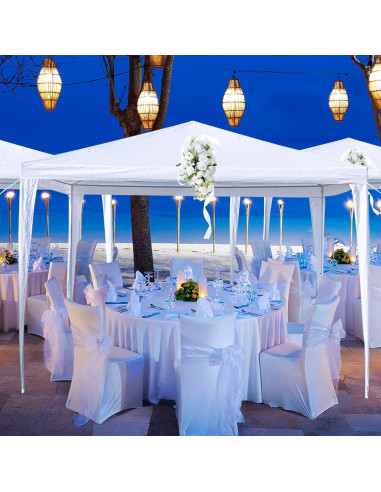 Carpa de Fiesta 3x3m ANTSKU Blanca Impermeable para Eventos