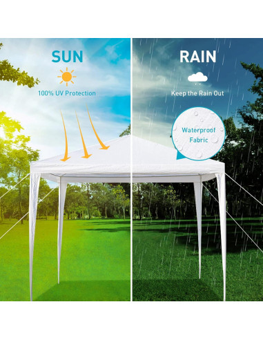 Carpa de Fiesta 3x3m ANTSKU Blanca Impermeable para Eventos