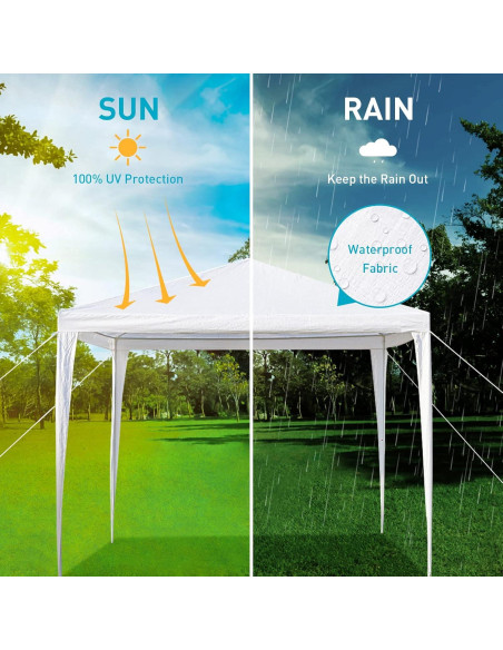 Carpa de Fiesta 3x3m ANTSKU Blanca Impermeable para Eventos