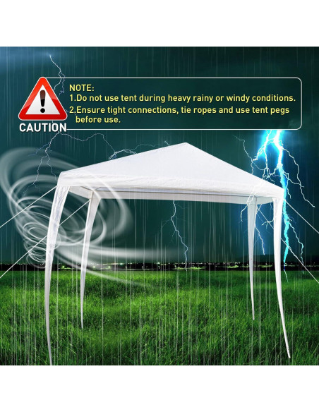 Carpa de Fiesta 3x3m ANTSKU Blanca Impermeable para Eventos