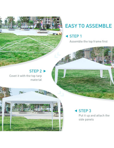 Carpa de Fiesta 3x3m ANTSKU Blanca Impermeable para Eventos