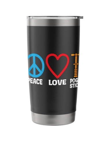 Taza Aislada de Acero Inoxidable 20 oz Negra - Pogo Stick