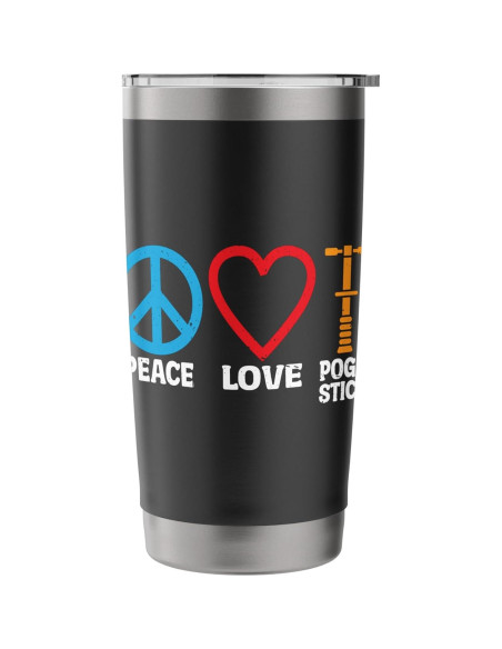 Taza Aislada de Acero Inoxidable 20 oz Negra - Pogo Stick