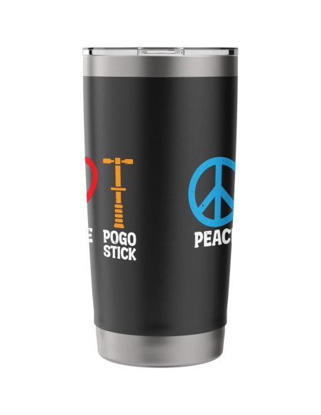 Taza Aislada de Acero Inoxidable 20 oz Negra - Pogo Stick