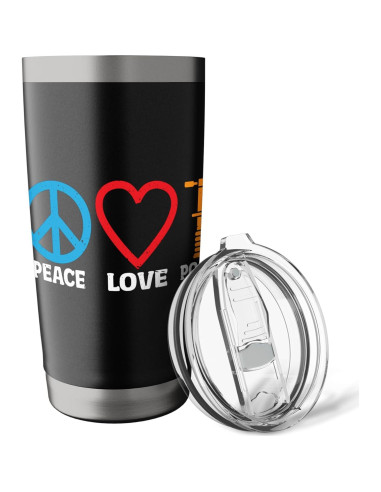 Taza Aislada de Acero Inoxidable 20 oz Negra - Pogo Stick