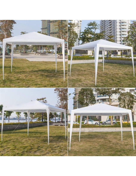 Carpa Exterior Impermeable 3x3m Blanca - Carpa Portátil para Fiestas