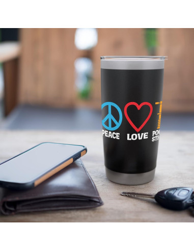 Taza Aislada de Acero Inoxidable 20 oz Negra - Pogo Stick