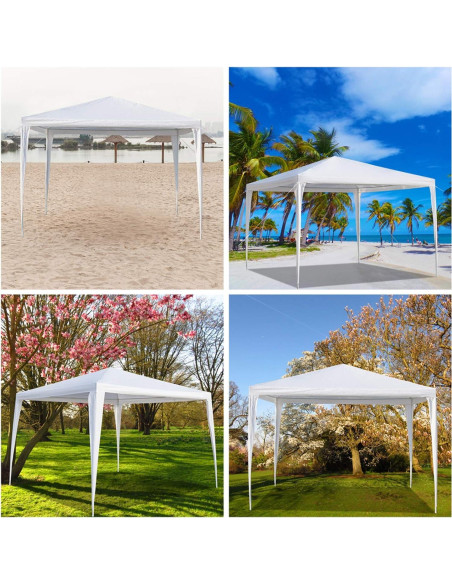 Carpa Exterior Impermeable 3x3m Blanca - Carpa Portátil para Fiestas